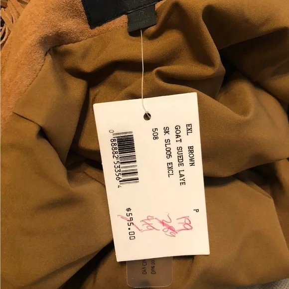 Intermix Suede Fringe Skirt- New With Tags!! - Picture 7 of 13